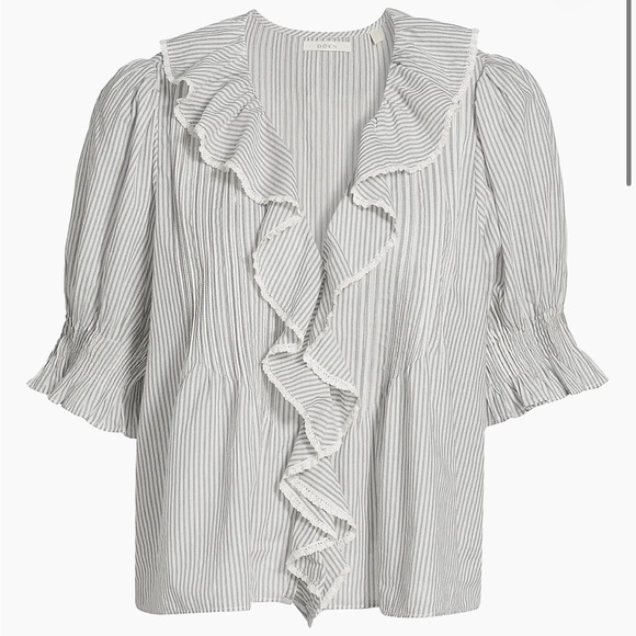 DOEN Henri Striped Cotton Puff Top - Picture 4 of 4